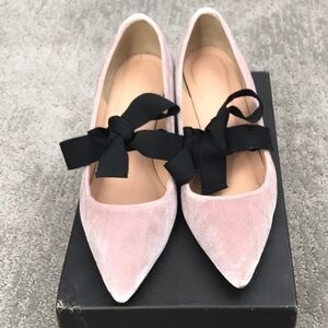 JCREW VELVET HEELS w Bow